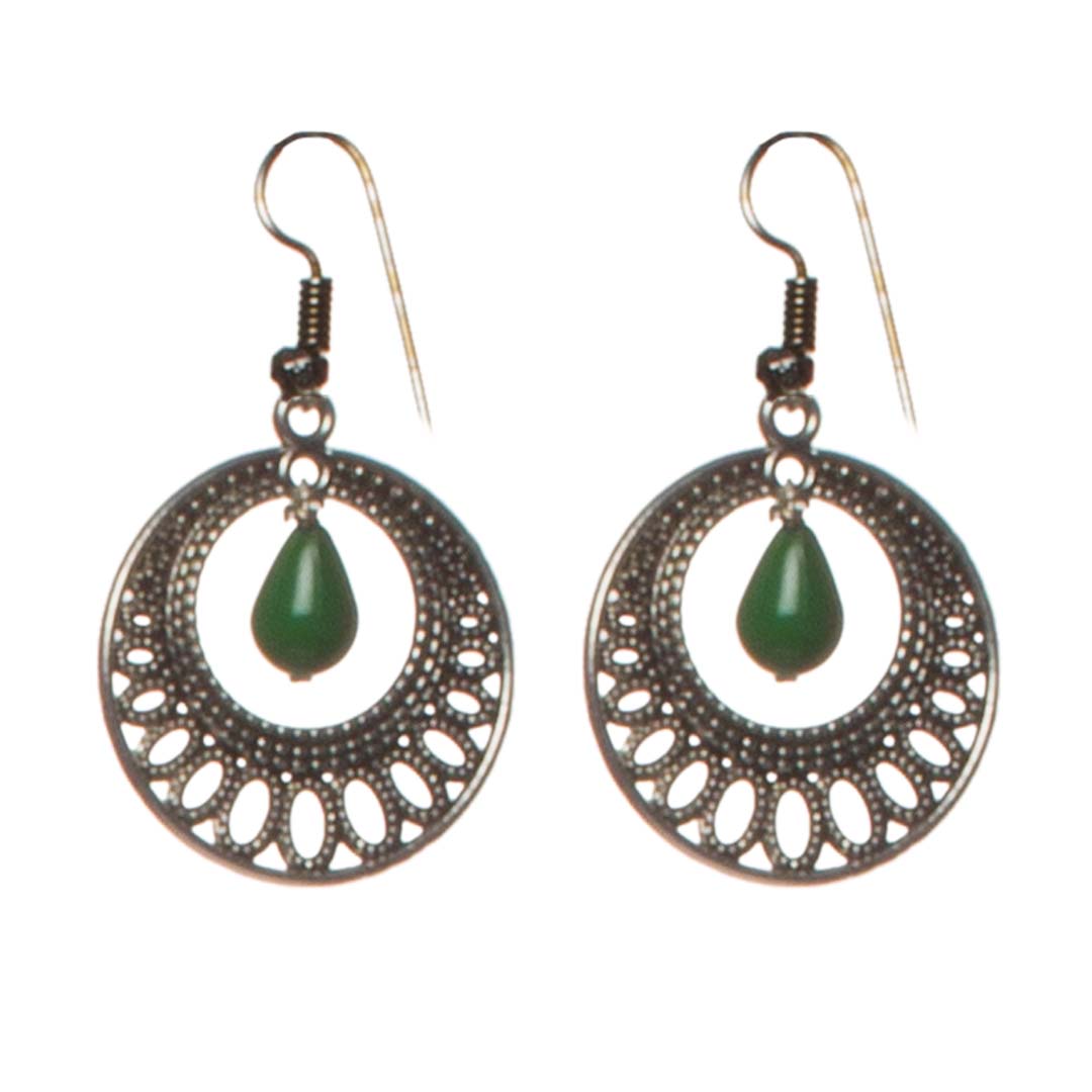 Elegant Dangling Alloy Earrings With Small Beads Adornment - Ewig Chic
