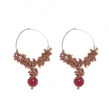 Elegantly Beautiful Dangling Earrings With Clustered Beads