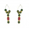 Beautiful Hanging Bead Earrings With Metal Accents