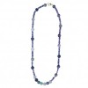 Awesome Stone Washed effect Purple Beads Necklace With Contrasting Beads Insertions