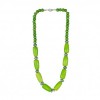 Elegant Chain With Wooden & Synthetic Beads With Metal Inserts